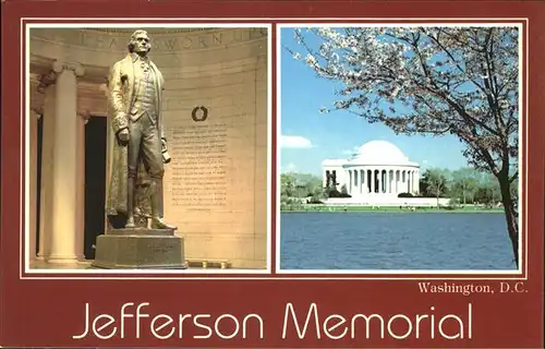 Washington DC Jefferson Memorial President Declaration of Independance Kat. Washington