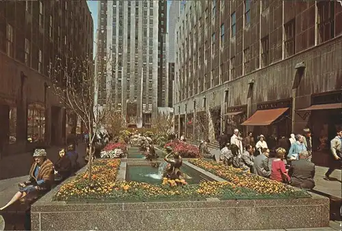 Manhattan New York Channel Gardens of Rockefeller Center Kat. Manhattan