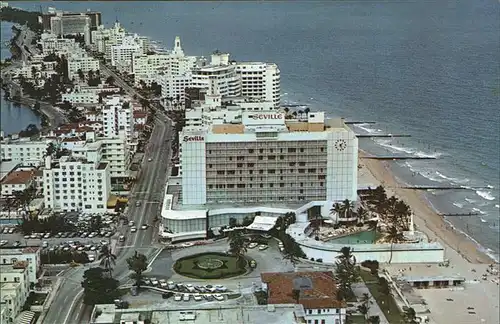 Miami Beach Looking north from Seville Hotel Hotel Row Kat. Miami Beach