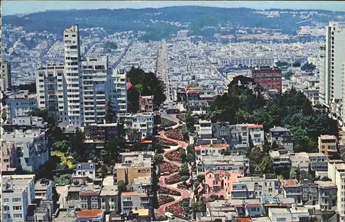 San Francisco California Lombard Street "The crookedest street in the world" Kat. San Francisco