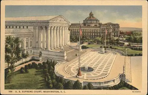 Washington DC U.S. Supreme Court Building on Capitol Hill Flag Kat. Washington