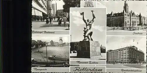 Rotterdam mit Stadthuis u.Coolsingel Boulevard Kat. Rotterdam