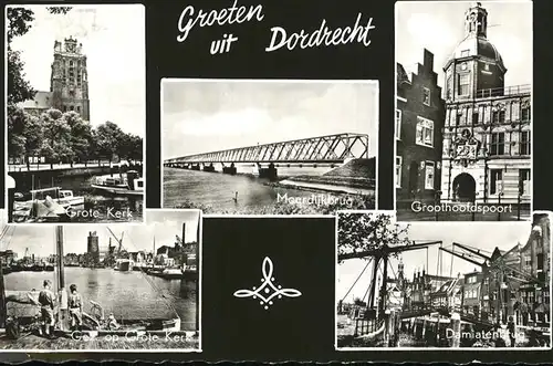 Dordrecht Grote Kerk u.Damiatenbrug Kat. Dordrecht