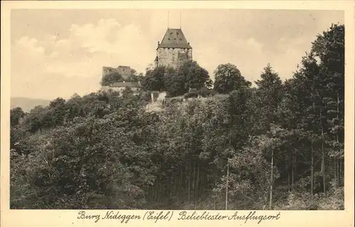 Nideggen Eifel Burg Nideggen Burggasstaette Kat. Nideggen