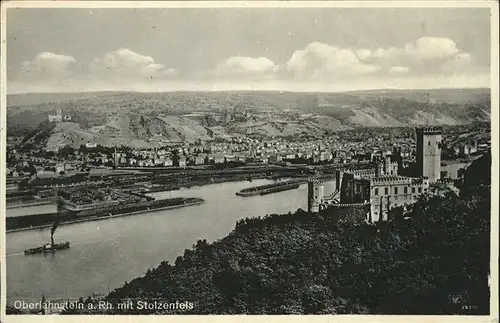 Oberlahnstein Stolzenfels Rhein Schiffe Kat. Lahnstein