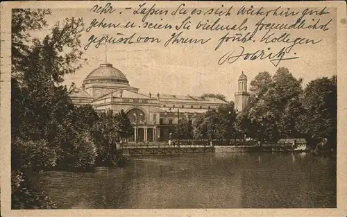 Wiesbaden Kurhaus Gartenansicht Kat. Wiesbaden