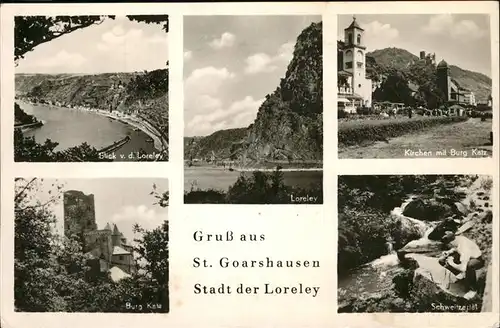 St Goarshausen Burg Katz Loreley  Kat. Sankt Goarshausen