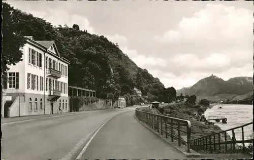 Rolandseck Panorama mit Rhein Drachenfels Kat. Remagen