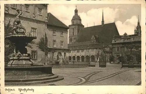 Dessau-Rosslau Schlossplatz Brunnen / Dessau-Rosslau /Anhalt-Bitterfeld LKR