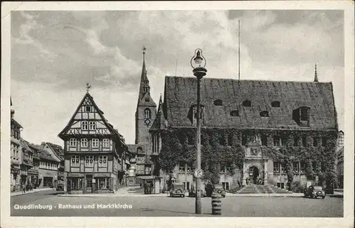 Quedlinburg Rathaus Marktkirche Kat. Quedlinburg