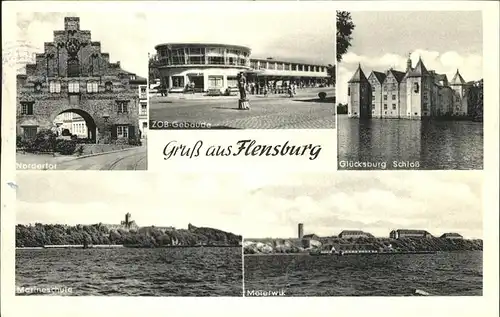 Flensburg Gluecksburg Schloss Nordertor Marineschule  Kat. Flensburg