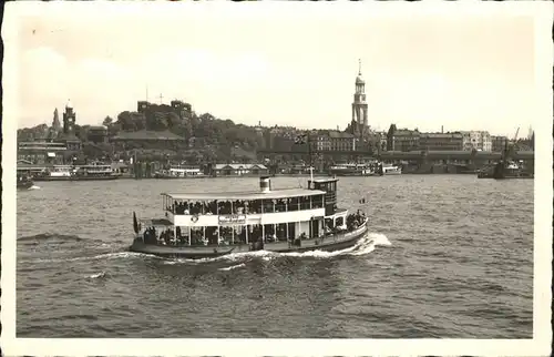 Hamburg Hafen mit Seewarte und Michaeliskirche Kat. Hamburg