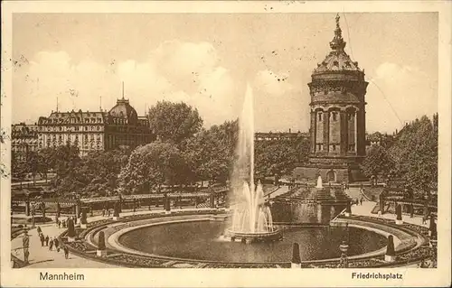 Mannheim Friedrichsplatz Brunnen Kat. Mannheim