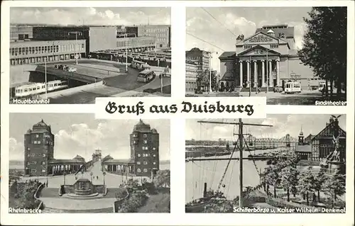 Duisburg Ruhr Hauptbahnhof Rheinbruecke Stadttheater Schifferboerse / Duisburg /Duisburg Stadtkreis