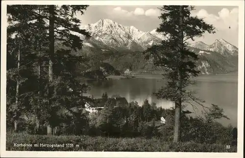 Kochel See See Bergpanorama mit Herzogstand Kat. Kochel a.See