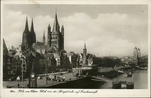 Koeln Rhein Rheinpanorama Dom Schiffe Kat. Koeln