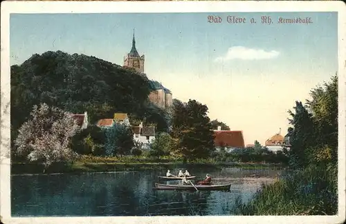 Bad Cleve Rheinpanorama Boote Kirche Kat. Kleve