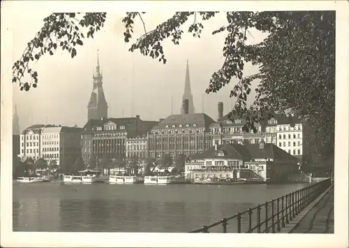 Hamburg Binnenalster und Jungfernstieg Kat. Hamburg