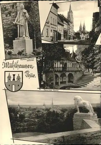 Muehlhausen Thueringen Thomas Muenster Denkmal Ansichten Wappen Kat. Muehlhausen Thueringen