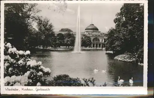 Wiesbaden Kurhaus Gartenseite  Kat. Wiesbaden