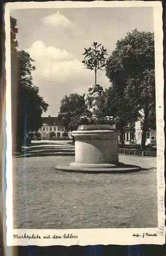 Dessau-Rosslau Marktplatz mit Schloss / Dessau-Rosslau /Anhalt-Bitterfeld LKR