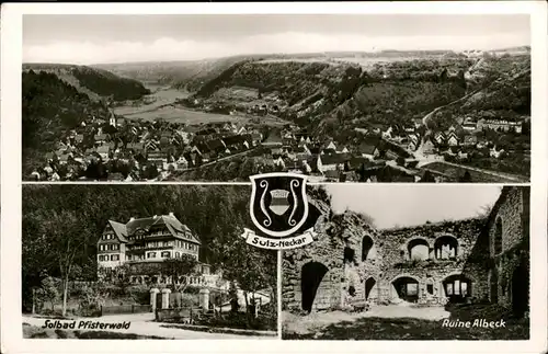 Sulz Neckar Solbad Pfisterwald Ruine Albeck Wappen Kat. Sulz am Neckar