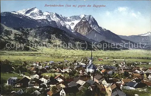 Partenkirchen mit Zugspitze Kat. Garmisch Partenkirchen