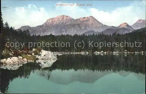 Berchtesgaden Hintersee mit Hohem Goell Kat. Berchtesgaden
