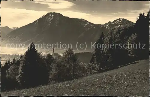 Tegernsee mit Waldgebiet u.Gebirge Kat. Tegernsee