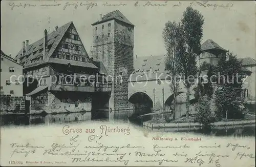 Nuernberg Henkersteg u.Weinstadel Kat. Nuernberg