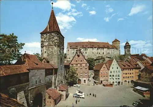 Nuernberg Tiergaertner Turm u.Burg Kat. Nuernberg