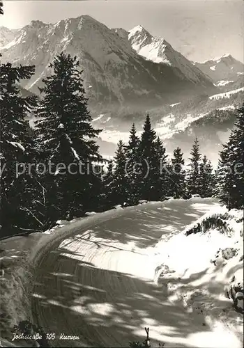 Oberjoch Jochstrasse im Winter Kat. Bad Hindelang