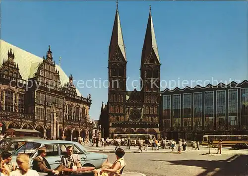 Bremen Marktplatz mit Rathaus Dom u.Parlament Kat. Bremen