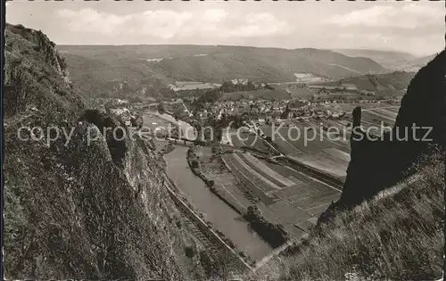 Bad Muenster Stein Ebernburg Blick vom Rotenfels / Bad Muenster am Stein-Ebernburg /Bad Kreuznach LKR