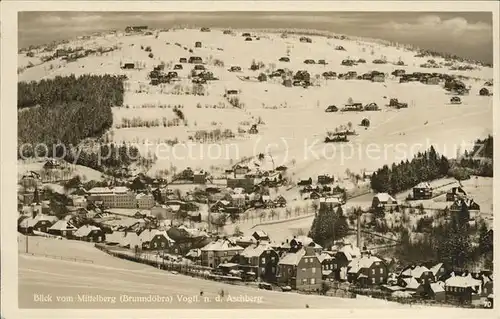 Sachsenberg Georgenthal Blick vom Mittelberg Kat. Klingenthal Sachsen