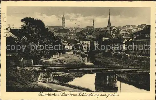 Neunkirchen Saar Blick vom Kohlwaldweg Kat. Neunkirchen