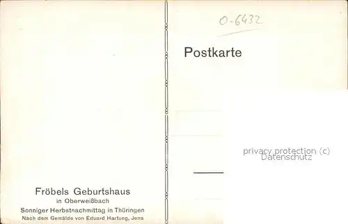 Oberweissbach Froebels Geburtshaus Kat. Oberweissbach