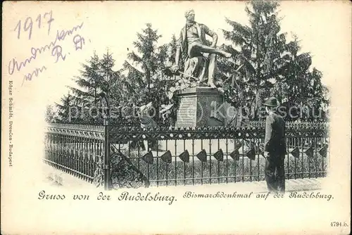 Rudelsburg Denkmal Bismarck Kat. Bad Koesen