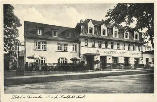 Saalfeld Saale Hotel Speisehaus Zapfe Kat. Saalfeld