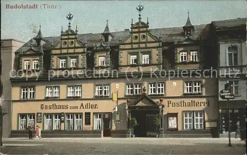 Rudolstadt Gasthaus zum Adler Posthalterei Kat. Rudolstadt