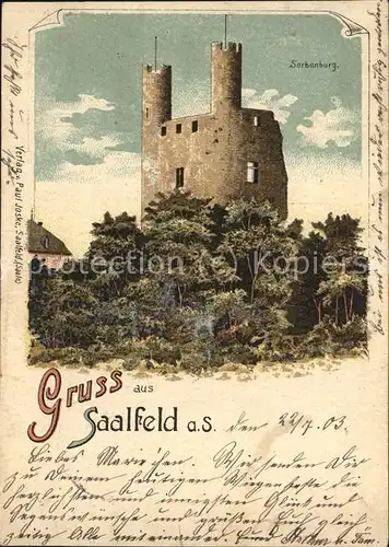 Saalfeld Saale Sorbenburg Kat. Saalfeld