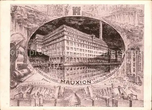 Saalfeld Saale Schokoladenfabrik Mauxion Kuenstlerkarte Zeichnung Kat. Saalfeld