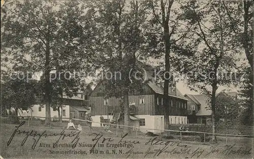 Nassau Erzgebirge Altes Forsthaus  Kat. Frauenstein Sachsen