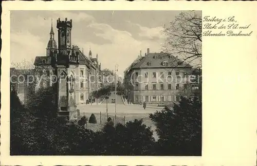 Freiberg Platz mit Schweden Denkmal Kat. Freiberg