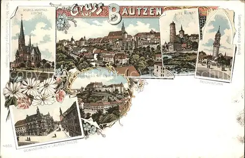 Bautzen Schloss Ortenburg Alte Kunst Reichenturm Maria Martha Kirche Gewandhaus Kat. Bautzen