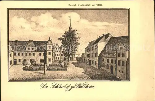 Waldheim Sachsen Schlosshof  Kat. Waldheim Sachsen