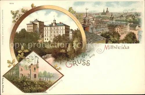 Mittweida Zschopauburg Technikum  Kat. Mittweida