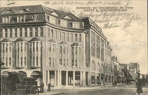 Frankfurt Oder Geschaeftshaus Mantz und Gerstenberger Berlinerstrasse Kat. Frankfurt Oder