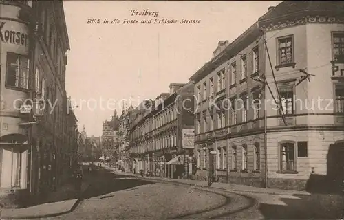 Freiberg Post  und Erbische Strasse Kat. Freiberg