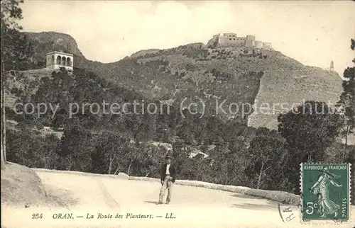 Oran Algerie Route des Planteurs Chateau Stempel auf AK Kat. Oran